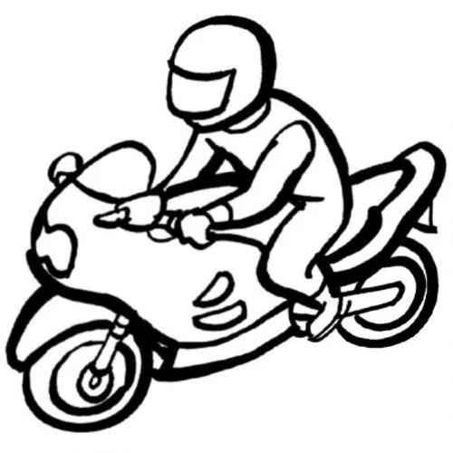 Dibujo para pintar de motociclismo - Dibujos para colorear de deportes