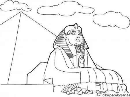 Dibujo de una pirámide egipcia | Dibujos para Colorear