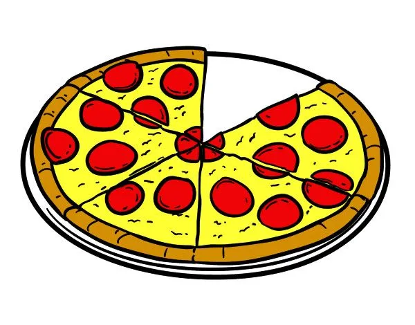 Dibujo de Pizza de pepperoni pintado por Thomasr en Dibujos.net el ...
