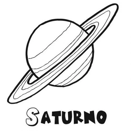 Dibujo del planeta Saturno para pintar - Dibujos para colorear del ...