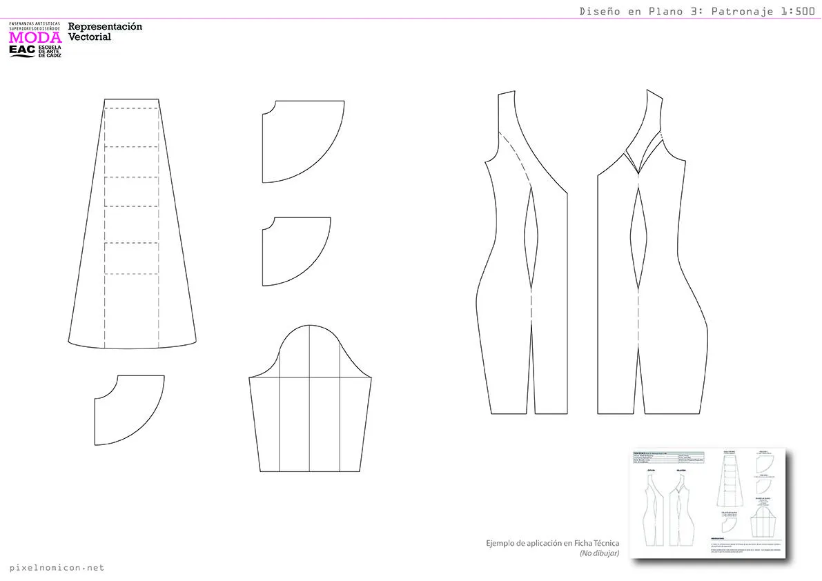 Dibujo en Plano para Diseño de Moda | pixelnomicon Dibujo en Plano para Diseño de Moda | pixelnomicon