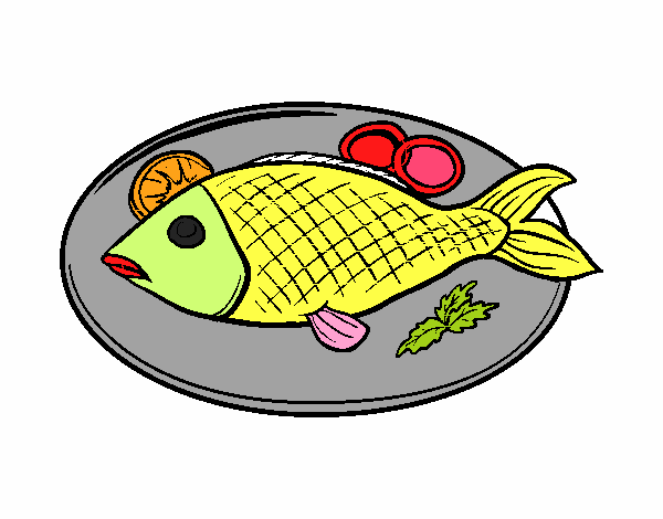 Dibujo de Plato de pescado pintado por en Dibujos.net el día 29-05 ...