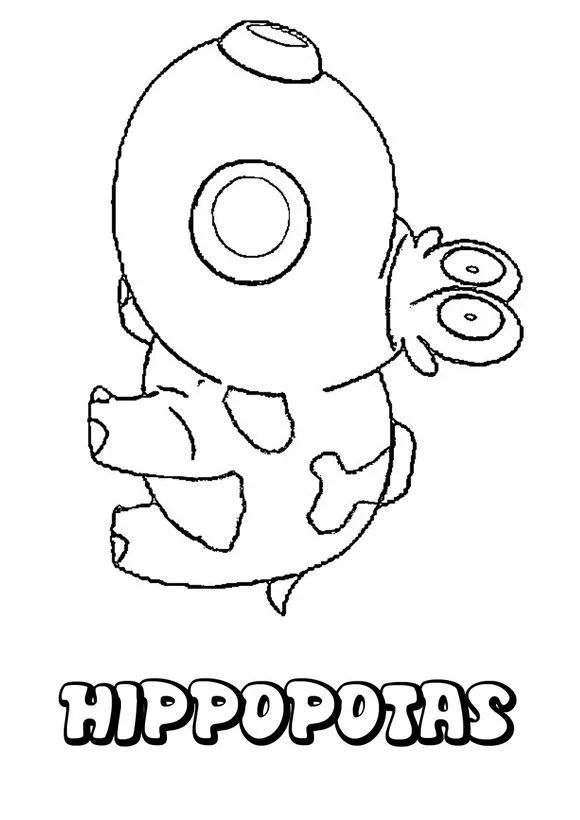 dibujo Pokemon Hippopotas - Dibujos para colorear POKEMON TIERRA