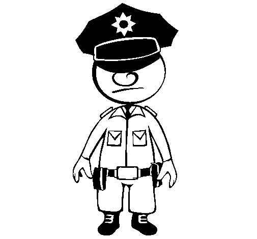 Dibujo de Policía para Colorear - Dibujos.net