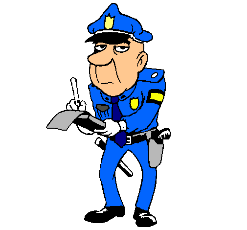 Dibujo de Policía haciendo multas pintado por Poli en Dibujos.net ...