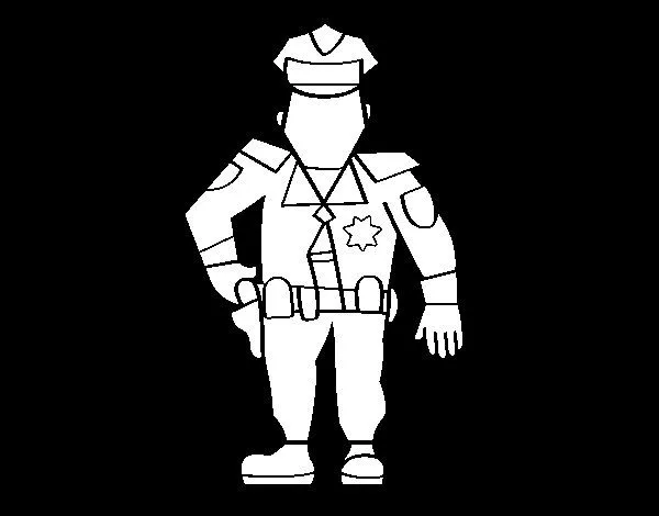 Dibujo de Policía Municipal para Colorear - Dibujos.net