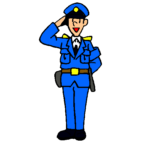 Dibujo de Policía saludando pintado por Marin en Dibujos.net el ...
