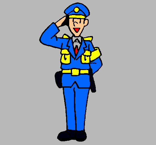 Dibujo de Policía saludando pintado por Simba15 en Dibujos.net el ...