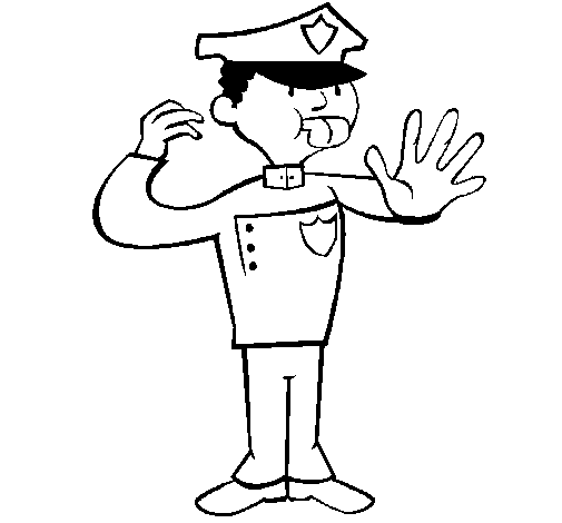 Dibujo de Policía de tráfico para Colorear - Dibujos.net