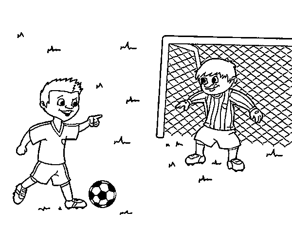 Dibujo de Portero de fútbol para Colorear - Dibujos.net
