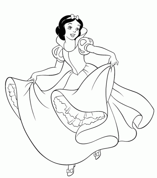 Dibujo de La princesa Blancanieves. Dibujo para colorear de La ...