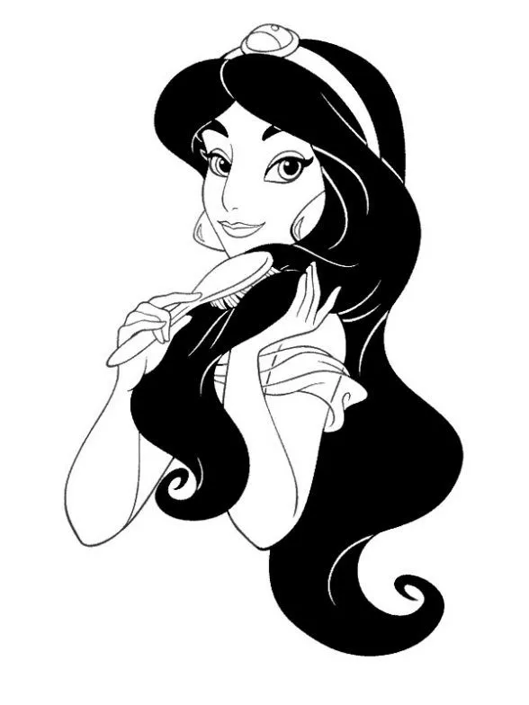Dibujo de La princesa Jasmine para colorear. Dibujos infantiles de ...