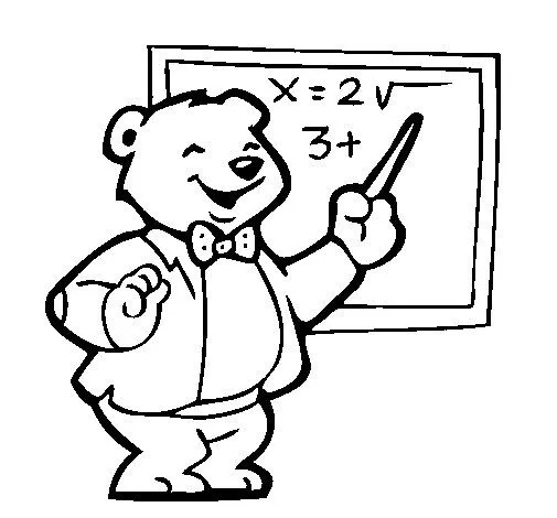 Dibujo de Profesor oso para Colorear - Dibujos.net