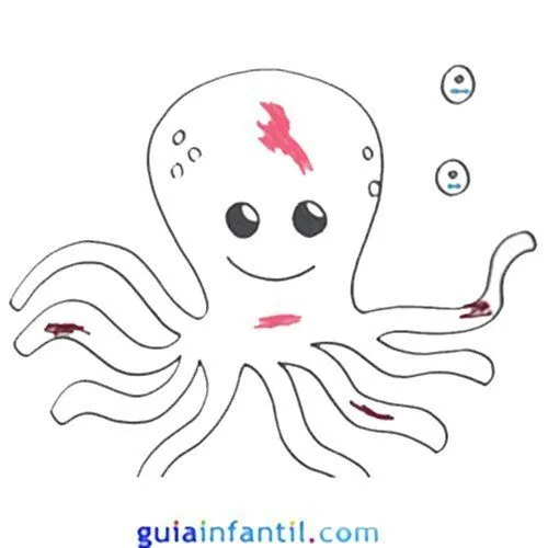 Dibujo de un pulpo para colorear. Animales marinos para niños - 11 ...