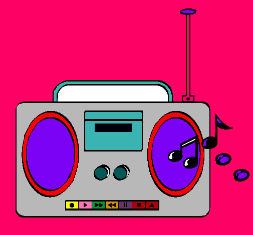Dibujo de Radio cassette 2 pintado por Grabadora en Dibujos.net el ...