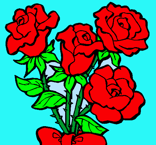 Dibujo de Ramo de rosas pintado por Amor en Dibujos.net el día 17 ...
