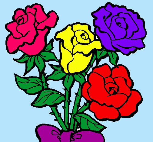 Dibujo de Ramo de rosas pintado por Bonitas en Dibujos.net el día ...