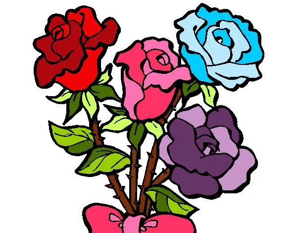 Dibujo de Ramo de rosas pintado por Dalibela en Dibujos.net el día ...