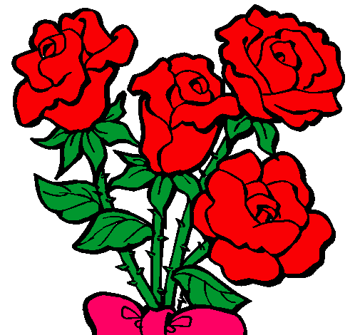 Dibujo de Ramo de rosas pintado por Karen en Dibujos.net el día 12 ...