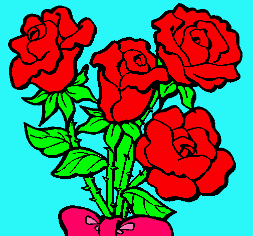 Dibujo de Ramo de rosas pintado por -linda-guillu en Dibujos.net ...