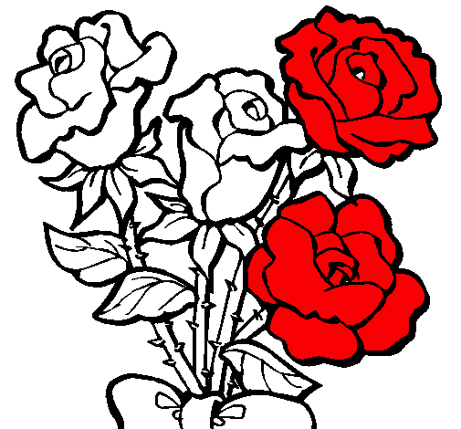 Dibujo de Ramo de rosas pintado por Marialaura en Dibujos.net el ...