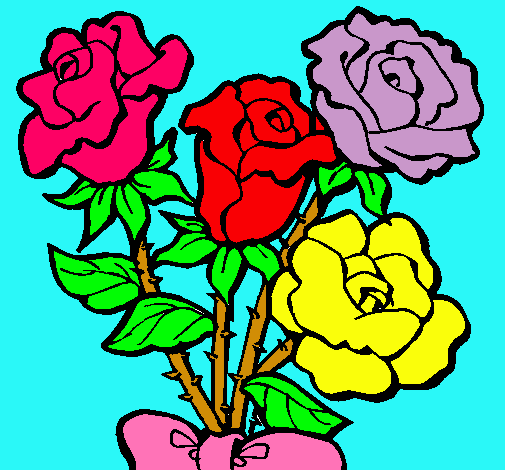 Dibujo de Ramo de rosas pintado por Piolin en Dibujos.net el día ...