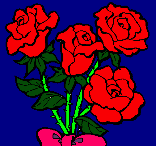 Dibujo de Ramo de rosas pintado por Rosales en Dibujos.net el día ...