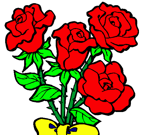 Dibujo de Ramo de rosas pintado por rosas en Dibujos.net el día 26 ...