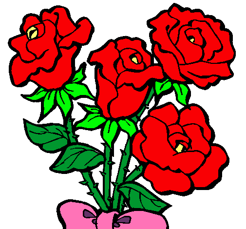 Dibujo de Ramo de rosas pintado por Rositas en Dibujos.net el día ...
