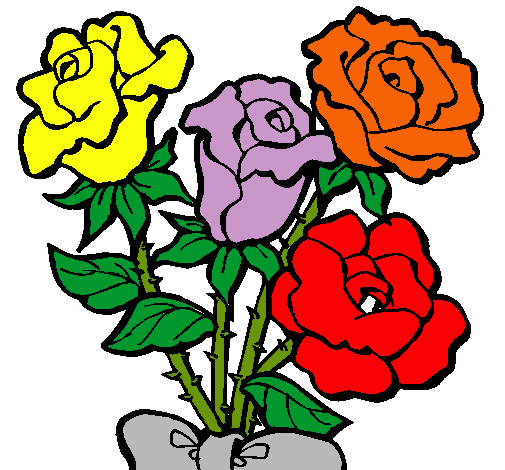 Dibujo de Ramo de rosas pintado por Teamo en Dibujos.net el día 24 ...