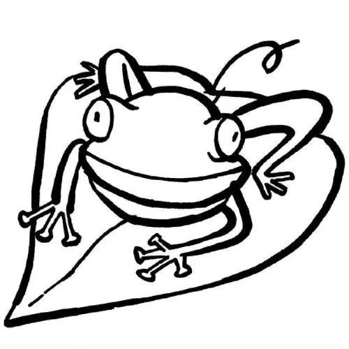 Dibujo de una rana para imprimir y colorear - Dibujos para ...