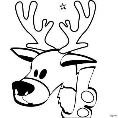 Dibujo de Reno de Navidad. Dibujo para colorear de Reno de Navidad ... Dibujo de Reno de Navidad. Dibujo para colorear de Reno de Navidad ...