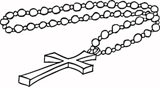 Dibujo de un rosario para colorear - Imagui