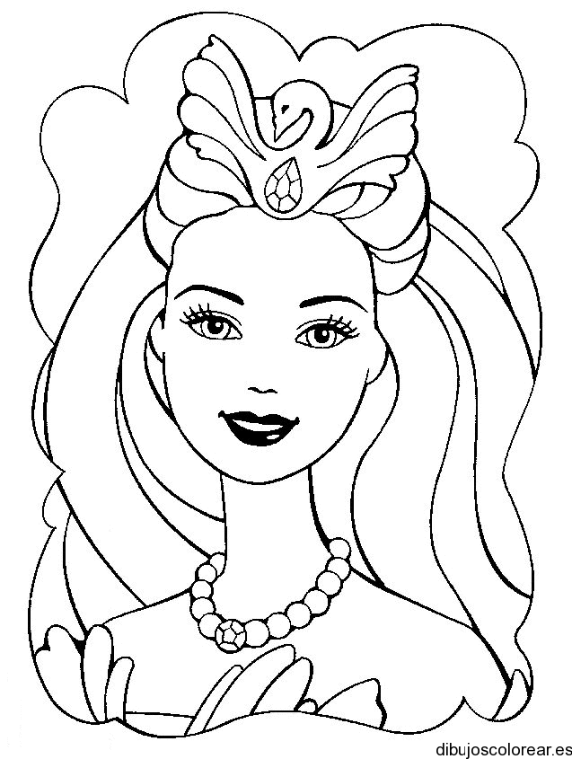 Dibujo del rostro de una princesa | Dibujos para Colorear