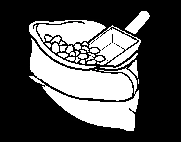Dibujo de Saco de café para Colorear - Dibujos.net Dibujo de Saco de café para Colorear - Dibujos.net