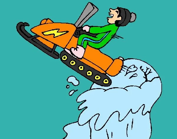 Dibujo de Salto con moto de nieve pintado por Carlospp en Dibujos ... Dibujo de Salto con moto de nieve pintado por Carlospp en Dibujos ...