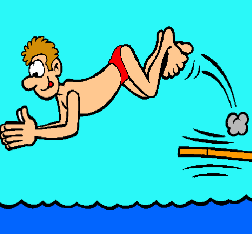 Dibujo de Salto de trampolín pintado por Nadador en Dibujos.net el ...
