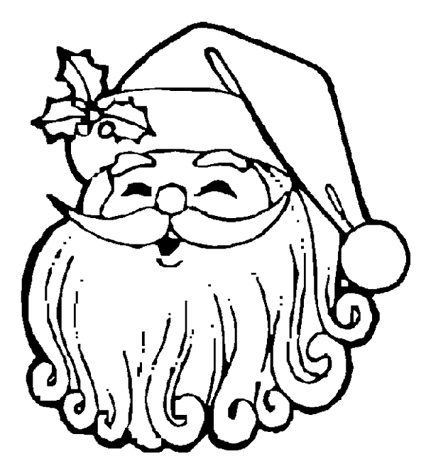 Dibujo de Santa Claus para pintar - Papa Noel ~ Dibujos para ...