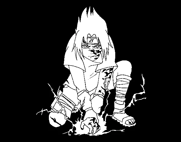 Dibujo de Sasuke para Colorear - Dibujos.net