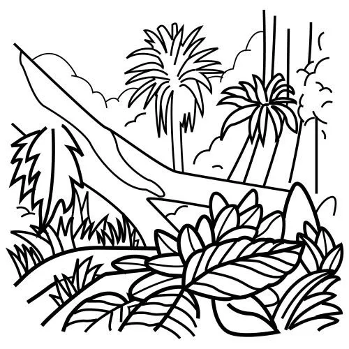 Dibujo de la selva - Imagui