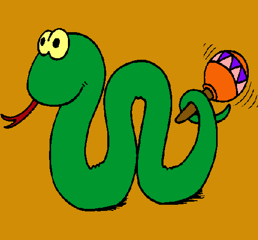 Dibujo de Serpiente cascabel pintado por Vibora en Dibujos.net el ...
