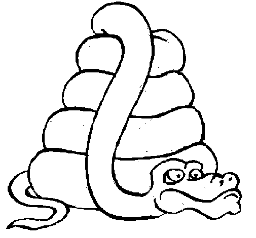 Dibujo de Serpiente grande para Colorear - Dibujos.net