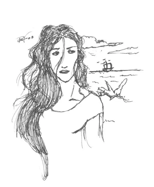 Dibujo de [SETSUNA]: La soledad de Erendis y la partida de Aldarion
