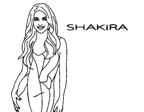 Dibujo de Shakira para Colorear - Dibujos.net