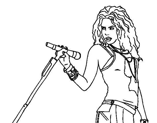 Dibujo de Shakira en concierto para Colorear - Dibujos.net