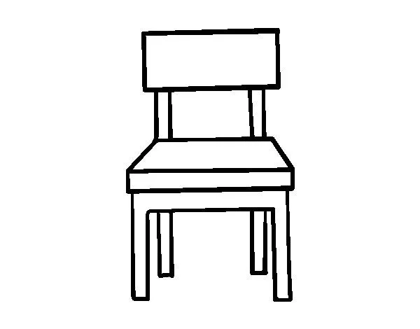 Dibujo de Una silla de comedor para Colorear - Dibujos.net