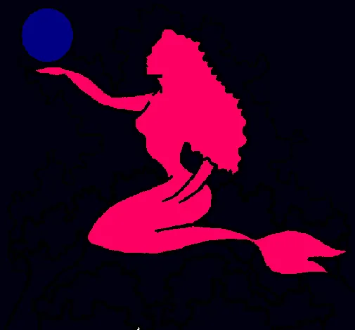 Dibujo de Silueta de sirena pintado por Chistian en Dibujos.net el ...