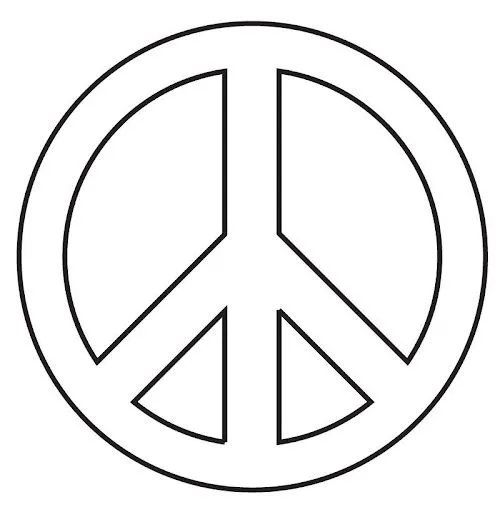 Dibujo del simbolo de la paz para imprimir - Imagui