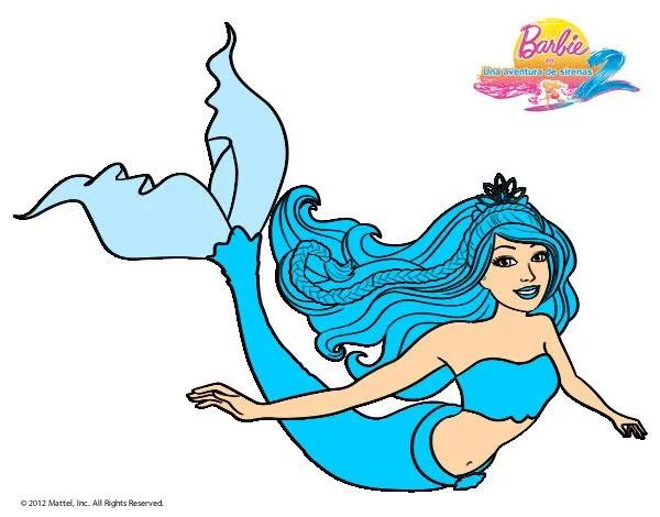 Dibujo de Sirena contenta pintado por Camilitam en Dibujos.net el ...