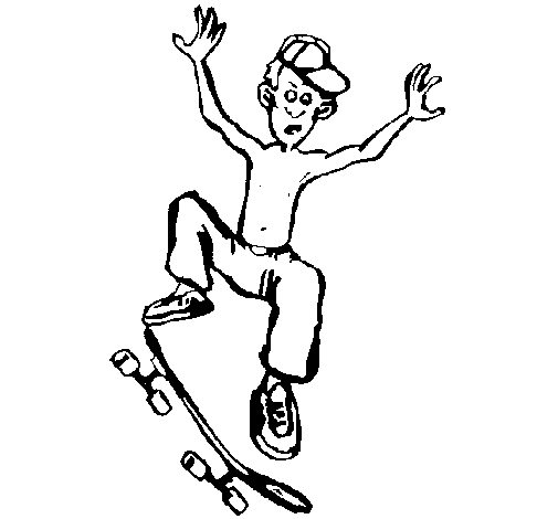 Dibujo de Skater para Colorear - Dibujos.net